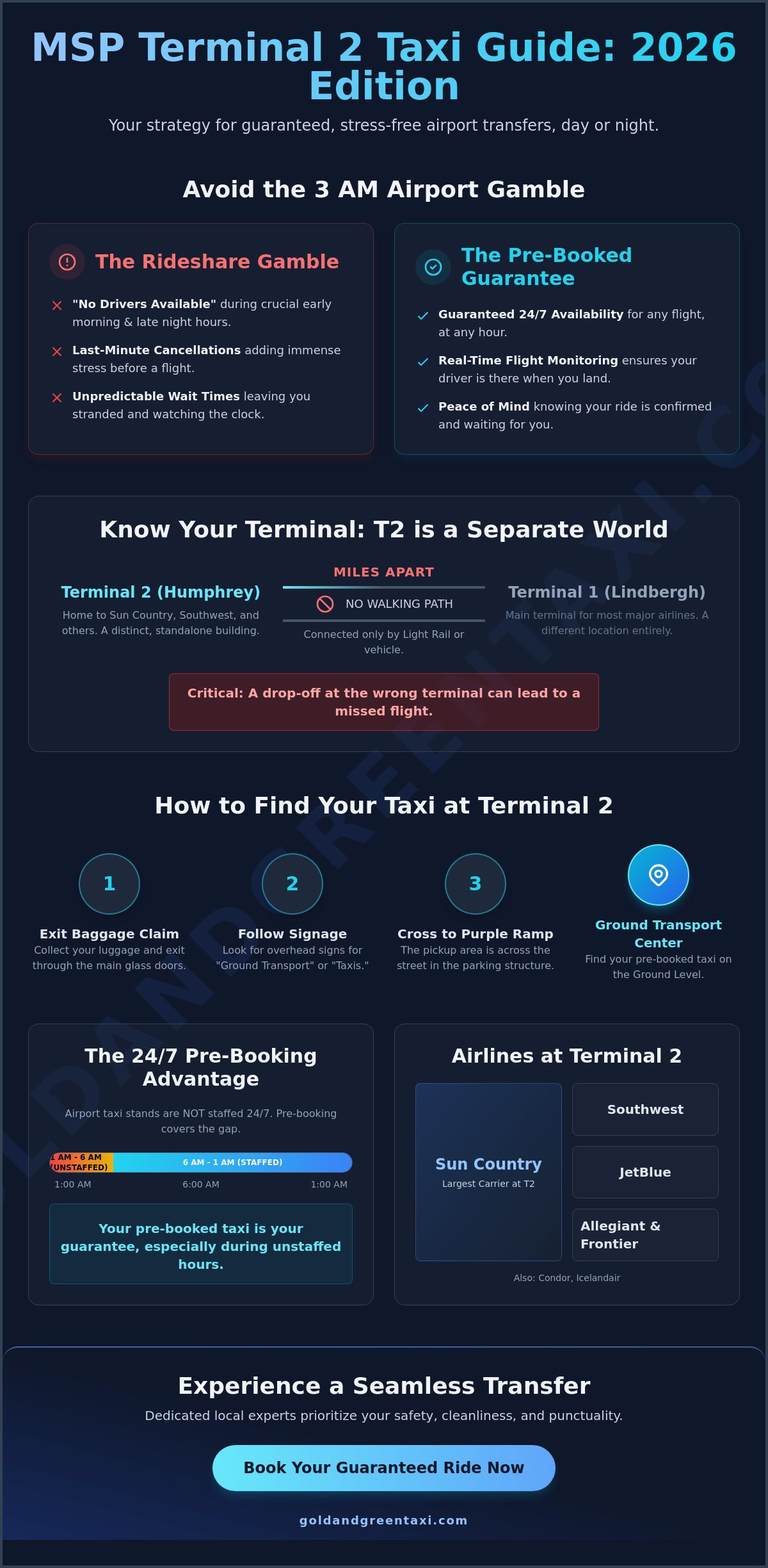 Taxi Service to MSP Terminal 2: Guide for Travelers 24/7 Book